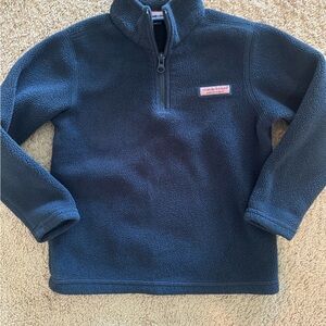 Vineyard Vines Blue Quarter-Zip Fleece Sweatshirt